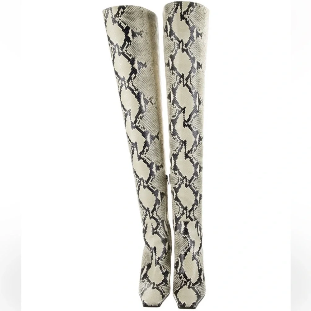 Khaite Printed Leather boots